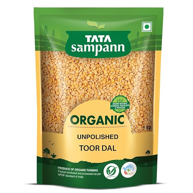 Tata Sampann Organic Unpolished Toor Dal 1 kg